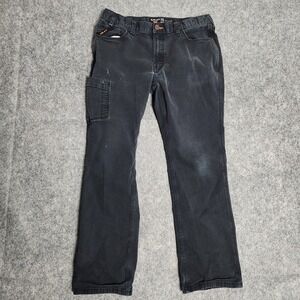 Ariat Rebar M4 DuraStretch Jeans Men 34x32 Black Denim Distressed Low Rise
